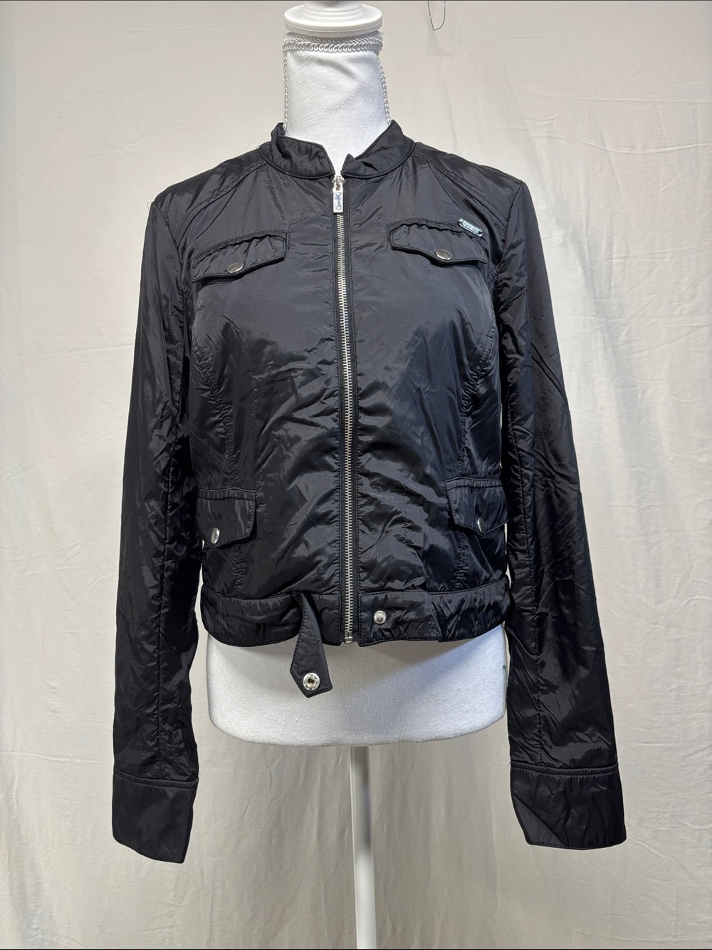 Guess Black Women's Lightweight Bomber Jacket